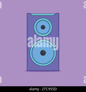 Flachlautsprecher Sound Illustration Vektorsymbol Lautsprecherbasis Symbol Stock Vektor