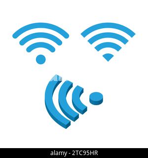 Symbol für WLAN-Signalzeichen Vektorabbildung Abbildung des wlan-Signals Stock Vektor
