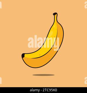 Frische Banane Vektor Illustration Symbol gesund Stock Vektor