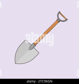 Schaufelwerkzeug Vektor-Illustration Schaufelbauwerkzeug Symbol Stock Vektor