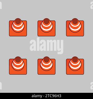 Baubarriere Vektor-Illustration orange Barrierestraße Stock Vektor