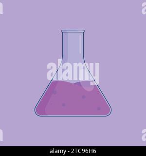 Chemie konischer Kolben Illustration chemischer konischer Kolben Stock Vektor