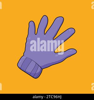 Flache Warme Kalte Winterhandschuhe Symbol Vektor-Illustration Stock Vektor