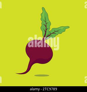 Frische Rote Beete Gemüse Illustration Vektor Icon Mahlzeit Stock Vektor