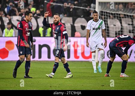 Cagliari, Italien. Dezember 2023. Nahitan Nandez von Cagliari Calcio während Cagliari Calcio vs US Sassuolo, italienisches Fußball Serie A Spiel in Cagliari, Italien, 11. Dezember 2023 Credit: Independent Photo Agency/Alamy Live News Stockfoto