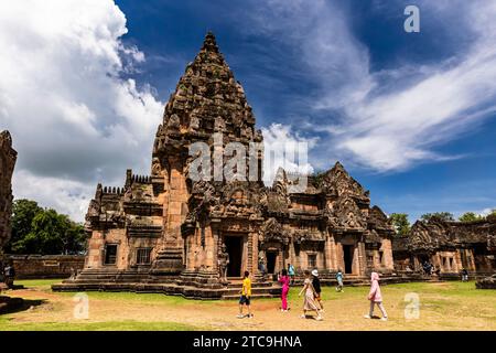 Prasat Phanom Sprosse, Antiker Khmer Hindutempel, Hauptschrein, Buri RAM, Isan, Thailand, Südostasien, Asien Stockfoto