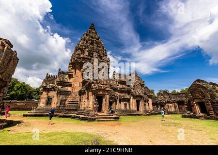 Prasat Phanom Sprosse, Antiker Khmer Hindutempel, Hauptschrein, Buri RAM, Isan, Thailand, Südostasien, Asien Stockfoto