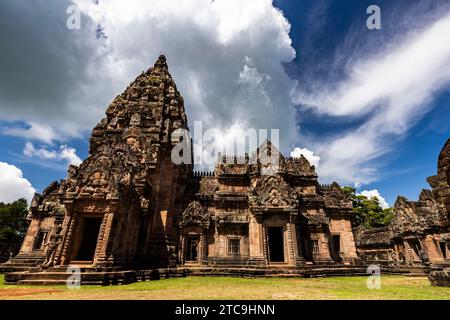 Prasat Phanom Sprosse, Antiker Khmer Hindutempel, Hauptschrein, Buri RAM, Isan, Thailand, Südostasien, Asien Stockfoto