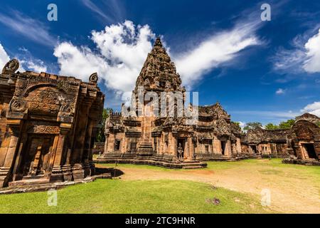 Prasat Phanom Sprosse, Antiker Khmer Hindutempel, Hauptschrein, Buri RAM, Isan, Thailand, Südostasien, Asien Stockfoto