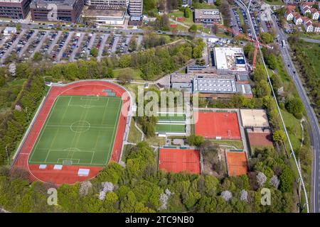 Luftaufnahme, Universitätssportanlage TU Dortmund, Eichlinghofen, Dortmund, Ruhrgebiet, Nordrhein-Westfalen, Deutschland Stockfoto
