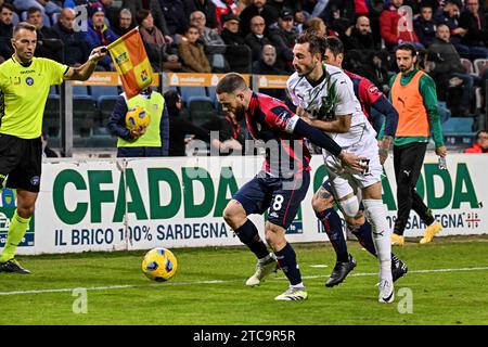 Cagliari, Italien. Dezember 2023. Nahitan Nandez von Cagliari Calcio während Cagliari Calcio vs US Sassuolo, italienisches Fußball Serie A Spiel in Cagliari, Italien, 11. Dezember 2023 Credit: Independent Photo Agency/Alamy Live News Stockfoto