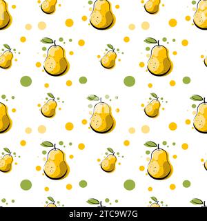 Nahtlose Textur mit gelben Birnen Stock Vektor