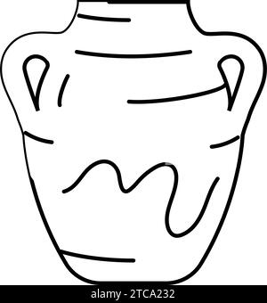 Töpferei menschliche Evolutionslinie Symboldarstellung Stock Vektor