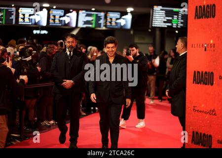 ROM, ITALIEN - 11. DEZEMBER: Pierfrancesco Favino besucht den roten Teppich für den Film „Adagio“ im Space Parco de Medici am 11. Dezember 2023 in RO Stockfoto