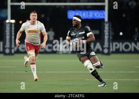 Nanterre, Frankreich. Dezember 2023. Siya Kolisi von Racing 92 während des EPCR Champions Cup, Pool 2 Rugby union Match zwischen Racing 92 und Harlequins am 10. Dezember 2023 in der Paris La Défense Arena in Nanterre bei Paris, Frankreich - Foto Jean Catuffe/DPPI Credit: DPPI Media/Alamy Live News Stockfoto