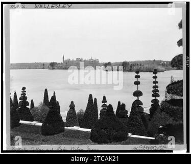 Wellesley College und Lake Waban, Massachusetts) Stockfoto