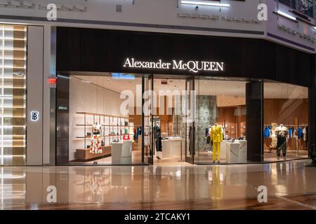 Ein Alexander McQueen-Geschäft in den Geschäften des Crystals Mall in Las Vegas, NV, USA Stockfoto