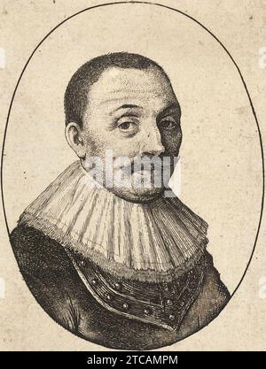 Wenceslas Hollar - Admiral Tromp gekürzt. Stockfoto