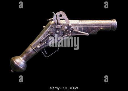 Wheellock Pistol-MAHG Arm A 255-P8050293-schwarz. Stockfoto