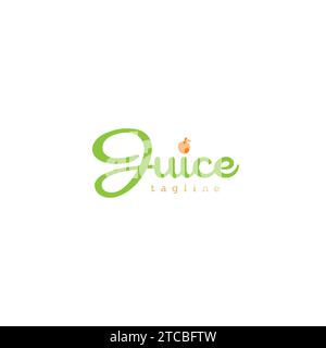 Juice Logo Einfach. Getränk-Logo. Eissaft-Logo Stock Vektor