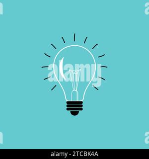 Drei Glühlampen in einem Vektorsatz symbolisieren ein erfolgreiches Geschäftskonzept. Stock Vektor