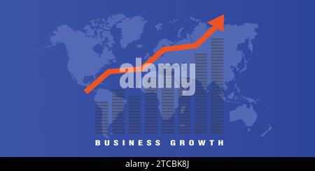 Vector Business Growth Steps Diagramm Pfeil Konzept Stock Vektor