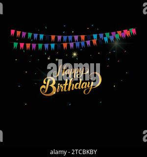Vektor Happy Birthday Hintergrund mit Ballons Stock Vektor