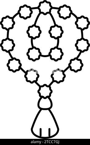 Vektor-Illustration mit rudraksha-Perlen Stock Vektor