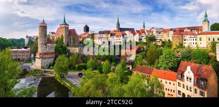 Altstadt von Bautzen mit Wasserwerk Stockfoto