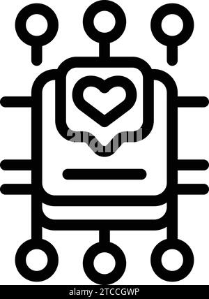 Health Tracking Uhr Symbol Konturvektor. Intelligenter Handgelenkzähler. Intelligenter Body-Schrittzähler Stock Vektor