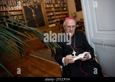 Madrid, 10.12.2016. Interview mit dem Erzbischof von Madrid Carlso Osoro nach seiner Ernennung zum Kardinal. Foto: Maya Balanya ARCHDC. Quelle: Album / Archivo ABC / Maya Balanya Stockfoto