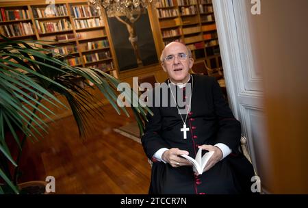 Madrid, 10.12.2016. Interview mit dem Erzbischof von Madrid Carlso Osoro nach seiner Ernennung zum Kardinal. Foto: Maya Balanya ARCHDC. Quelle: Album / Archivo ABC / Maya Balanya Stockfoto