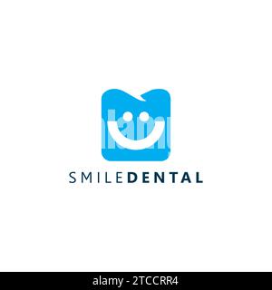 Smile Dental Logo einfaches und einzigartiges Design. Zahnikone Stock Vektor
