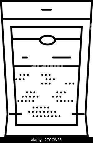 Hamster Bettwäsche Haustier Linie Symbol Vektor Illustration Stock Vektor