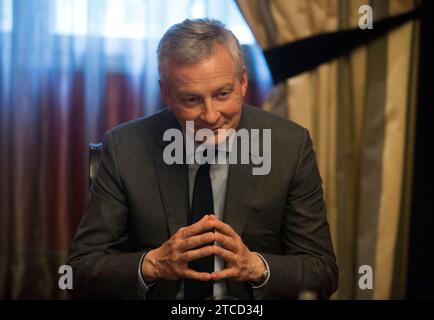 Madrid, 04.05.2018. Interview mit Bruno Le Maire, Wirtschaftsminister Frankreichs. Foto: Ángel de Antonio ARCHDC. Quelle: Album / Archivo ABC / Ángel de Antonio Stockfoto