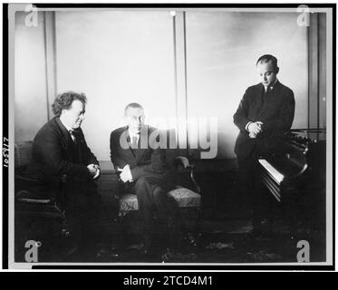 Willem Mengelberg, Sergej Rachmaninoff, und Mischa Levitzki Stockfoto