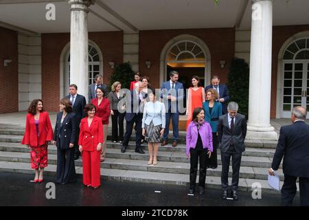 Madrid, 06.08.2018. Moncloa Palace. Erstes Treffen und Familienfoto des Ministerrates der neuen sozialistischen Regierung von Präsident Pedro Sánchez. Foto: Jaime García. ARCHDC. Quelle: Album / Archivo ABC / Jaime García Stockfoto