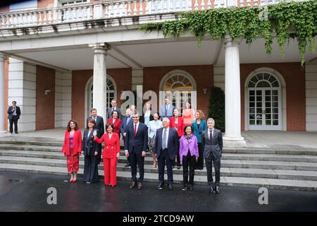 Madrid, 06.08.2018. Moncloa Palace. Erstes Treffen und Familienfoto des Ministerrates der neuen sozialistischen Regierung von Präsident Pedro Sánchez. Foto: Jaime García. ARCHDC. Quelle: Album / Archivo ABC / Jaime García Stockfoto