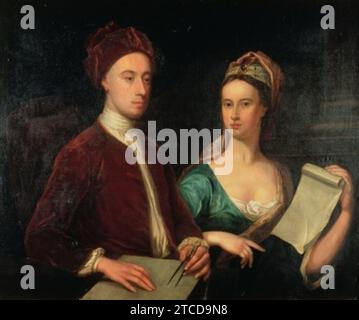 William Aikman, Rt. Richard Boyle und Lady Dorothy Savile, 1723. Stockfoto