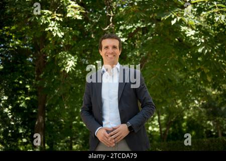 Madrid, 07.08.2018. Interview Mit Pablo Casado. Foto: Maya Balanya Archdc. Quelle: Album / Archivo ABC / Maya Balanya Stockfoto