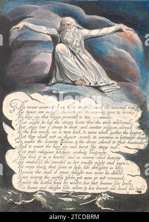 William Blake - Amerika. Eine Prophezeiung, Platte 10, "der Terror antwortete..." Stockfoto