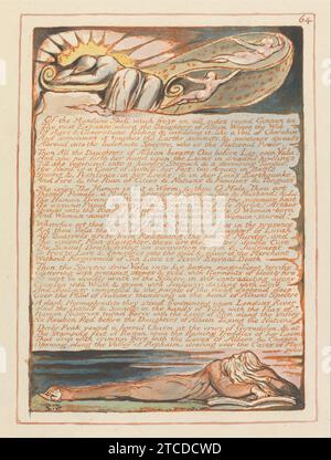 William Blake - Jerusalem, Platte 64, ''of the banane Shell...'' Stockfoto