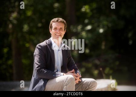 Madrid, 07.08.2018. Interview Mit Pablo Casado. Foto: Maya Balanya Archdc. Quelle: Album / Archivo ABC / Maya Balanya Stockfoto