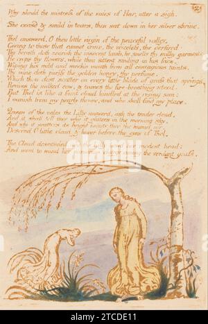 William Blake - The Book of Thel, Plate 4, Warum sollte die Geliebte? . . ." Stockfoto