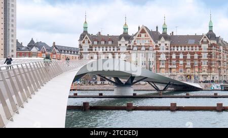 Kopenhagen, Dänemark - Lille Langebro Radfahren und Fußgängerbrücke von Wilkinson Eyre Stockfoto