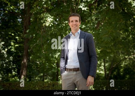 Madrid, 07.08.2018. Interview Mit Pablo Casado. Foto: Maya Balanya Archdc. Quelle: Album / Archivo ABC / Maya Balanya Stockfoto