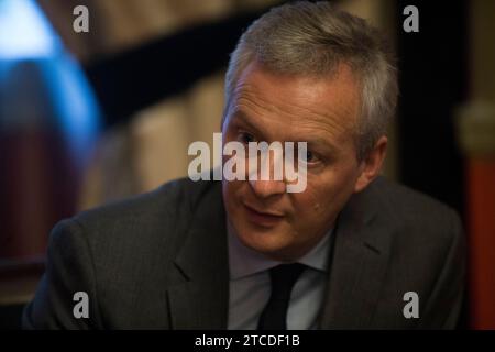 Madrid, 04.05.2018. Interview mit Bruno Le Maire, Wirtschaftsminister Frankreichs. Foto: Ángel de Antonio ARCHDC. Quelle: Album / Archivo ABC / Ángel de Antonio Stockfoto