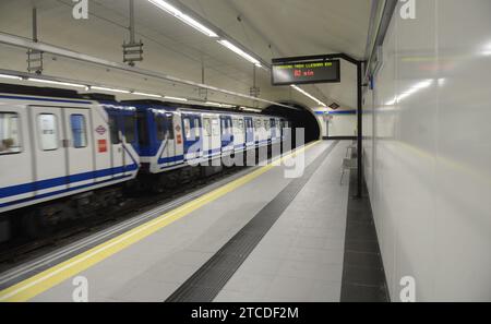 Madrid, 09.06.2017. Neue U-Bahn-Einrichtungen in Canillejas. Foto: Maya Balanyá ARCHDC. Quelle: Album / Archivo ABC / Maya Balanya Stockfoto