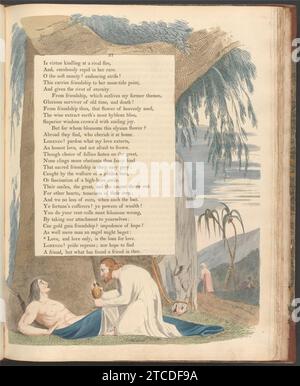 William Blake - Young's Night Thoughts, Seite 37, „Liebe, und Liebe nur, ist das Darlehen für Liebe“ Stockfoto