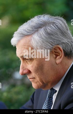 Valencia, 03.08.2018. Interview mit Antonio Tajani, Präsident des Europäischen Parlaments. Foto: Rober Solsona. ARCHDC. Quelle: Album / Archivo ABC / Rober Solsona Stockfoto